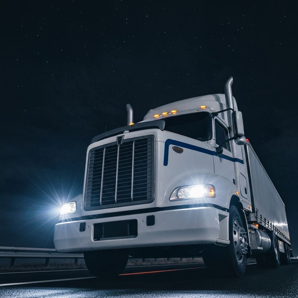 Midnight Transit Express truck on the highway
